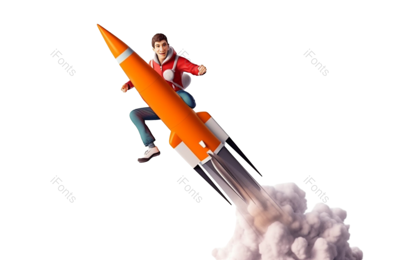 科技图片,金融元素,火箭PNG,火焰免抠素材